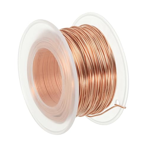 PATIKIL 111.55 Feet Solid Bare Copper Wire,20 Gauge 99.96% Pure Copper Wire 0.8mm Soft Beading Wire Metal Plant Stem Ties for Jewelry Craft (34m) - size: 0.8mm x 111.55ft
