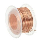 PATIKIL 111.55 Feet Solid Bare Copper Wire,20 Gauge 99.96% Pure Copper Wire 0.8mm Soft Beading Wire Metal Plant Stem Ties for Jewelry Craft (34m) - size: 0.8mm x 111.55ft