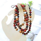 6mm Massive Beads Natural Wooden Rosewood Round Loose Beads Jewelry Making Handmade Craft with Thread 200 PCS(Mixed Wood, 6mm) - color: Mixed Woods, size: 6mm