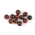 100Pcs Natural Stone 6mm Golden Swan Round Loose Gemstone Energy Healing Beads Hole Size 1mm DIY Smooth Beads for Bracelet Necklace Earrings Jewelry Making - color: Golden Swan, size: 6mm