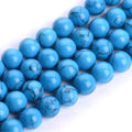120pcs Adabele Natural Turquoise Blue Howlite Healing Gemstone 6mm Round Beads Gem Stone Spacer for DIY Craft Jewelry Making GS18-6 - color: Blue Howlite (Imitated Turquoise), size: 6mm (120pcs/2 strands)