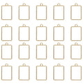 uxcell 25Pcs Alloy Open Bezel Pendants, Rectangular Hollow Frame Pendant Geometric Open Back Frame Pendant for Resin Jewelry Making Earrings Necklace Bracelet DIY, Red Gold - color: Red Gold Tone, size: 1.32 x 0.83 inch