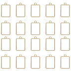 uxcell 25Pcs Alloy Open Bezel Pendants, Rectangular Hollow Frame Pendant Geometric Open Back Frame Pendant for Resin Jewelry Making Earrings Necklace Bracelet DIY, Red Gold - color: Red Gold Tone, size: 1.32 x 0.83 inch