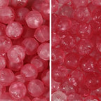 100Pcs Glass Beads 10mm Round Moon Frosted Cracked Water-Activated Transparent Glazed Beads, Ideal for DIY Bracelets Necklaces Phone Charms Craft Supplies (Rose) - color: Rose