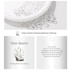 Vinswet 60pcs 6mm Clear Quartz Natural Stone Beads Round Genuine Real Stone Beading Loose Gemstones DIY Smooth Bead for Bracelet Necklace Earrings Jewelry Making - color: Clear Quartz, size: 6mm