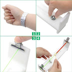 MXFIV Jig Bracelet Maker, Adjustable Braiding Tool, U Shape Paracord Making Kit, Kit DIY Hand Knitting Bracelet Jig with 2 Clips and Wrist Measurement, Wristband Rope Knot Braided Fixing Tools