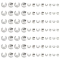 UNICRAFTALE 150pcs 3 Sizes 4.5/6/10.5mm Diameter Crimp Beads 304 Stainless Steel Crimp Beads Covers Beads End Tip Half Round Open Crimp Beads for Women Bracelet Necklace Jewelry Making - size: 4.5/6/10.5mm Dia