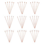 Craftdady 300pcs Rose Gold Flat Head Pins Ball Head Pins Open Eye Pins Metal Wire Headpins Set for Craft Jewelry Making (29.5-30mm) - color: Rose Gold, Eye Pins Kit