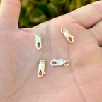 2pcs Adabele Real 1/20 14K Gold Filled 12mm Italian Rectangle Lobster Trigger Clasps Open Jump Ring Non Tarnish for DIY Craft Jewelry Making JK3-B2 - color: 14K Gold Filled, size: 12mm (0.47") - 2pcs