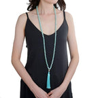 Adabele Premium 108 Mala Beads Malas Necklace - Natural Healing Gemstone Tibetan Buddhist Japa Prayer Meditation Reiki Chakra Stone Quartz Rock Women Men Jewelry - style: Grade A Amazonite