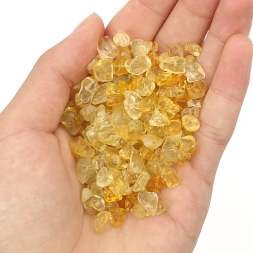 30in Citrine Natural Chip Stone Beads 5-8mm About 230pcs, Irregular Drilled Yellow Bead for Bracelets Jewelry Making Supplies for Adults, DIY Crafts. - color: Citrine