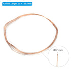 PATIKIL 66 Feet Solid Bare Copper Wire, 42 Gauge 99.9% Pure Copper Wire 0.1mm Soft Beading Wire Metal Plant Stem Ties for Jewelry Craft (20m) - size: 0.1mmx20m