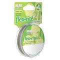 The Beadsmith Flex-Rite Beading Wire - 21-Strand Nylon-Coated Stainless-Steel Wire, 0.020" (0.50 mm) Dia, Clear, 100 ft Spool, Durable Necklace & Bracelet String, for Jewelry Making Supplies - size: .020” Dia - 100 ft