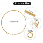UMAOKANG Gold Plated Jewelry Chain, Dainty 3mm Herringbone Chain for Jewelry Making Men and Women Necklace Choker Chains Bulk (10pcs, 16 inch) - color: Gold Herringbone, size: 16 Inch