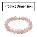 Rose Quartz Bracelet - 8mm Healing Crystal for Love, Unisex - color: 02: Rose Quartz, style: D: 7.5-7.8 inches
