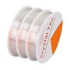Whale Stretchy String for Bracelets, 3 Rolls Clear Elastic String for Jewelry Making 0.6mm 15mRoll Jewelry Beading Wire Crystal Craft Wire Stretch Cord for Seed Beads Pony Beads (3 Rolls)