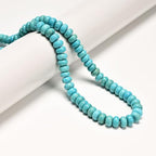ICAI Beads Natural 5x8mm Rondelle Beads, Abacus Disk Stone Spacer Beads – Loose Natural Gemstone Beads for DIY Bracelet, Necklace, Jewelry Making (Blue Turquoise) - color: Blue Turquoise, size: 5x8