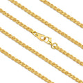 FaithHeart Stainless Steel Chains for Men, Silver/Black/14K Gold Plated Snake/Wheat/Box/Rope/Rolo Chain Necklace 16-30 Inches with Delicate Gift Box - color: 02. Spiga Chain-Gold, size: Length 18 Inches