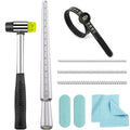 Ring Sizer Measuring Tool Ring Sizing Kit Ring Size Measurer Metal Jewelry Ring Mandrel and Mallet Finger Ring Shaper to Fix Bent Rings Fixer Reshaper Tool (10-Ring Size Shaper Tool) - color: 10-RING SIZE SHAPER TOOL