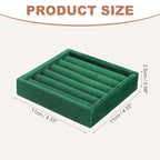 uxcell Stackable Jewelry Storage Tray, Jewelry Tray Drawer Organizer, Small Display Box for Earrings, Necklaces, Rings and Bracelets, Dark Green - color: Dark Green