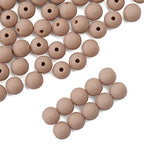 BONNY BOXX 1000PCs 6MM Matte Light Brown Acrylic Round Beads, Frosted Plastic Resin Bubblegum Balls Chunky Gumball Beads for Necklace and Bracelet Making, Crafting Supplies - color: Matte Light Brown, size: 6MM