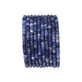BEADIA Natural Blue Sodalite Short Cylinder Beads 2x3mm 155pcs Tube Loose Semi Gemstone Beads for Jewelry Making Design - color: Blue Sodalite