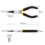 SPEEDWOX Mini Round Nose Pliers Wire Looping Pliers Micro Round Plier for Jewelry Making 5 Inches Smooth Tapered Jaw for Bending Shaping Wires Professional Beading Hobby Work Craft DIY Supplies - size: Round Nose Pliers