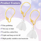 30 Pcs Leverback Earring Hooks, Stainless Steel Clasp Hoop, Hypoallergenic Dangles Earring Hooks, French Ear Wire Findings for Women, DIY Crafts, Jewelry Making (Gold) - color: Gold 30pcs