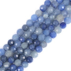 6mm Blue Aventurine Faceted Gemstone Round Loose Beads Strand 15.5-16" DIY Jewelry Making - color: Blue Aventurine