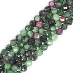6mm Green Ruby Zoisite Faceted Gemstone Round Loose Beads Strand 15.5-16" DIY Jewelry Making - color: Green Ruby Zoisite