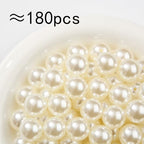 20mm White Pearl Beads 180pcs Chunk Bubblegum Bead Acrylic Pen Ball Beads for Pen Bag Jewelry Making Necklace Bracelets (White Pearl) - color: white pearl