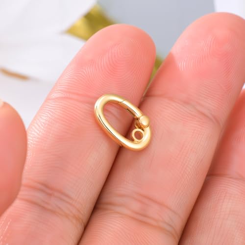 18K Gold Jewelry Clasp Necklace Extender Clasp Bracelet Extension Connector for DIY Necklace Bracelet Anklet Jewelry Making (Style 5) - style: Style 5