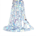 70PCS Natural 8MM Healing Gemstone, Synthetic Frosted Mermaid Energy Stone Round Loose Beads, Semi-Precious Crystal Beads with Free Elastic String for Jewelry Making DIY - color: Frosted Mermaid, size: 8MM