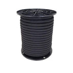 QNR 3/8" Black Shock Cord, Marine Grade Polyester Bungee Cord, 100 ft Spool, UV Resistant Elastic Rope - size: (#12) 3/8" x 100 feet