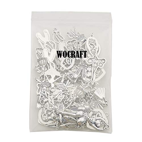 100g(60pcs) Craft Supplies Antique Silver Ballerina Ballet Dancer Charms for Jewelry Making Crafting Findings Accessory for DIY Necklace Bracelet M290 - color: M290