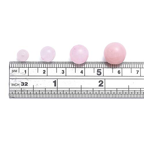 BEADIA Natural Rose Quartz Crystal Stone Round Loose Semi Gemstone Beads for Jewelry Making 12MM 32PCS - color: Rose Quartz Crystal, size: 12mm