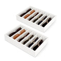 Velvet Sunglass Organizer Tray, Stackable Glasses Case for Drawer, Eyeglasses Watches Jewelry Display Holder Women Men
