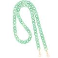 Aumey Clear White Black Brown Acrylic Chain Clutch Purse Strap Handles Bag Handbag Purse Replacement Chains 40 Inches - color: Green