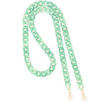 Aumey Clear White Black Brown Acrylic Chain Clutch Purse Strap Handles Bag Handbag Purse Replacement Chains 40 Inches - color: Green