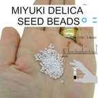 Miyuki Delica Seed Beads Bundle: Size 11/0, Duracoat Opaque Lychee (DB2113), Lt Watermelon (DB2114) & Guava (DB2115) - 3 Tubes of 7.2 Grams ea