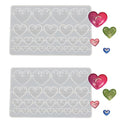 2 Pcs Heart Silicone Mold, Mixed Size Heart-Shaped Casting Jewelry Mold for Making Earrings & Jewelry Making Crafting Projects - color: mix-heart