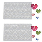 2 Pcs Heart Silicone Mold, Mixed Size Heart-Shaped Casting Jewelry Mold for Making Earrings & Jewelry Making Crafting Projects - color: mix-heart