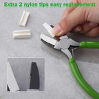 5 Inches Double Nylon Jaw Pliers Flat Nose Pliers for Jewelry Making with 2 Replacement Nylon Jaws Parallel Plier Soft Jaw Plier Jewelry Making Tools for Beading Wire Shaping DIY Hobby - style: 5-Inch Nylon Jaw Pliers