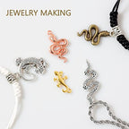 stino 100g Metal Pendant Charms for Jewelry Making, Bulk Silver & Gold Plated Charms for Braclet Necklace Crafts, Animal Plant Flower Pet and so on - color: Snakes & Lizards Mixed Color