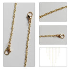 10 Pack Necklace Extenders, Alloy Extender Chains Set, Necklace Extender, Necklace Extendaer, Stainless Steel Necklace Extender, Necklace Extension, Jewelry Extenders for Necklaces (Gold) - color: Gold