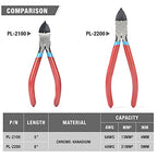 iCrimp PL2100 Diagonal Flush Cutter, 5-Inch Side Cutting Pliers, Electronics Pliers with Pointed Nose for Reeled Terminals, Soft Wires, Electronics, Jewelry Making, Zip Tes, Plastic