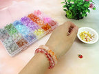 PAMIR TONG 1000PCS 8mm Glass Kit Set Round Beads Bulk,Imitative Jade Beads Kit, Bracelet Space Loose Beads for Jewelry Making Earring, Necklaces, DIY Crafts & Gifts #354 - size: 8mm Double Color #354