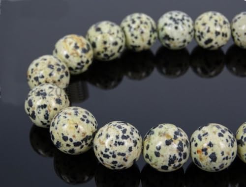 90pcs Adabele Natural Dalmatian Jasper Healing Gemstone 4mm (0.16 inch) Small Round Beads Gem Stone Spacer for Craft Jewelry Making GF17-4 - color: Dalmatian Jasper, size: 4mm (90pcs/1 Strand)