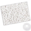 4100 Pcs White Clay Beads Bracelet Making Kit, 6mm Polymer Spacer Flat Heishi Beads for Jewelry Necklace Earring Making - color: White