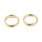 Kissitty 50g Brass Golden Plated Open Jump Rings 10mm Outside Dia. Round 18 Gauge Chainmail Jewelry Making Connectors (About 285pcs) - color: Golden#10mm